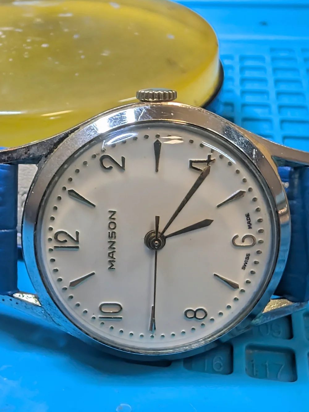 Mason Vintage Men's Watch with Blue Leather Strap